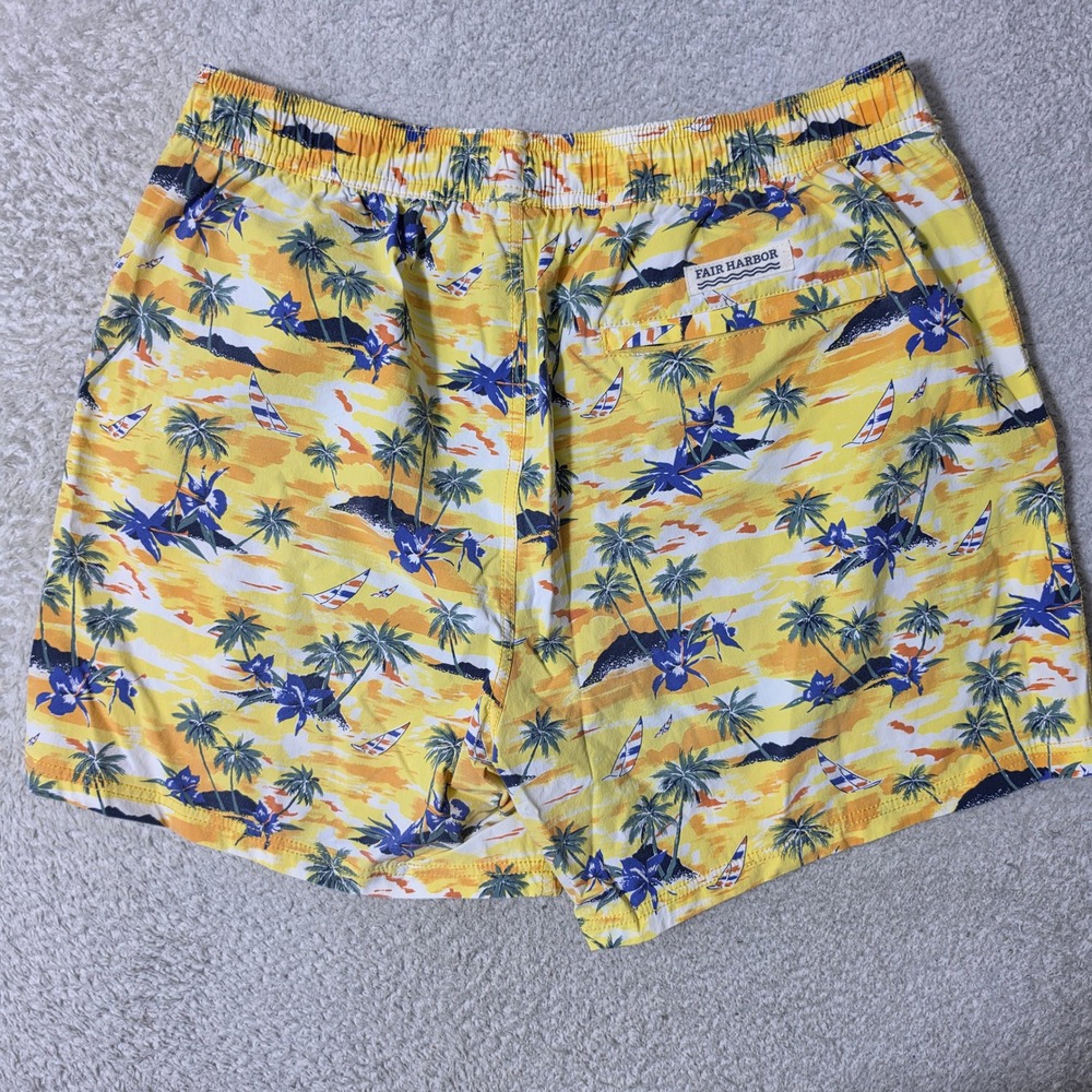 2 Pack! Fair Harbor Swim Trunks Mens L Multicolor Tropical Stretch Bundle 30x5 - Picture 3 of 12